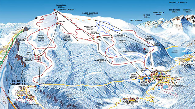 Andalo-Molveno Piste Map